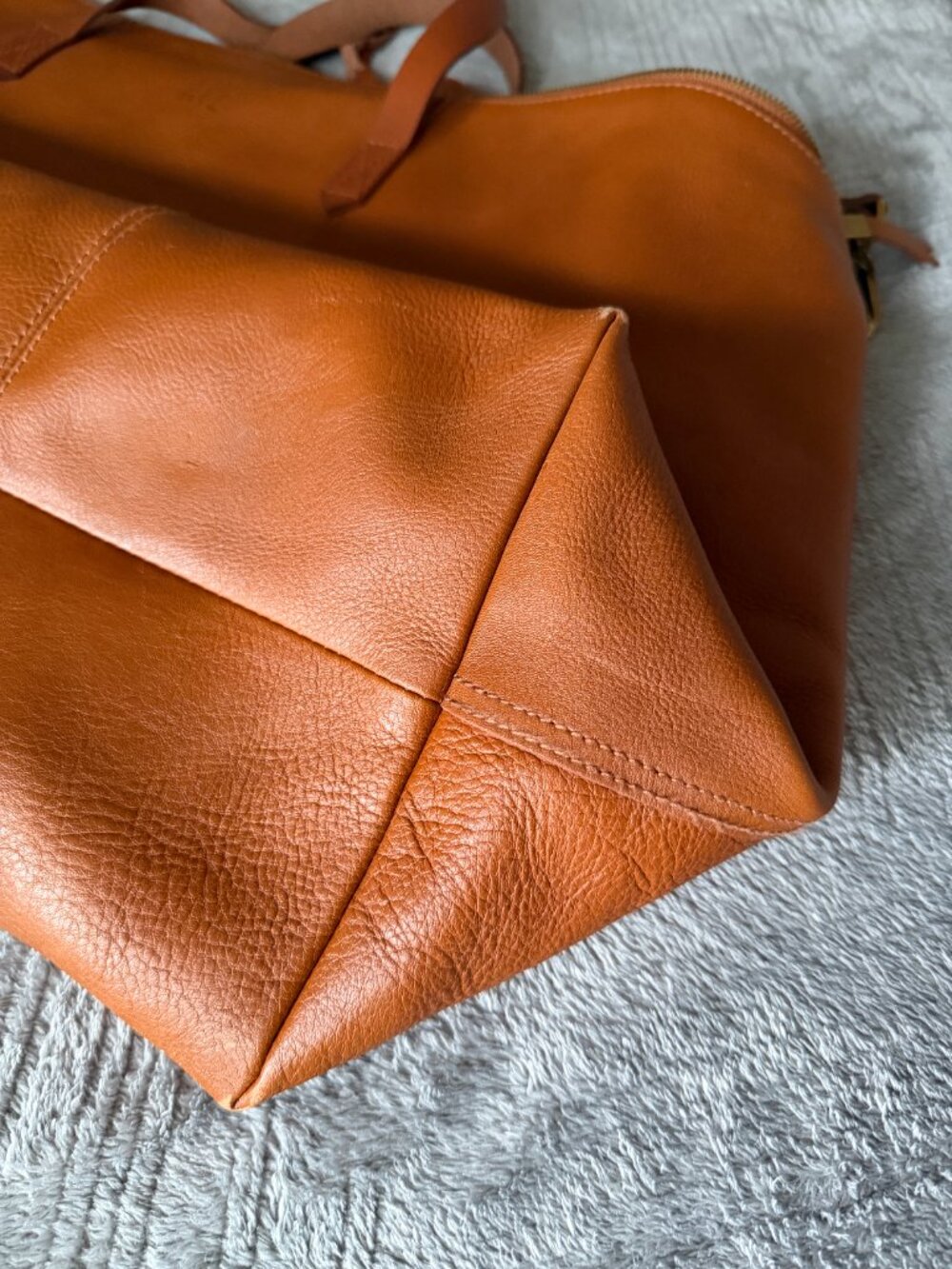 Madewell Transport Weekender Leather Bag English Saddle - Excellent Condition - Picture 7 of 9